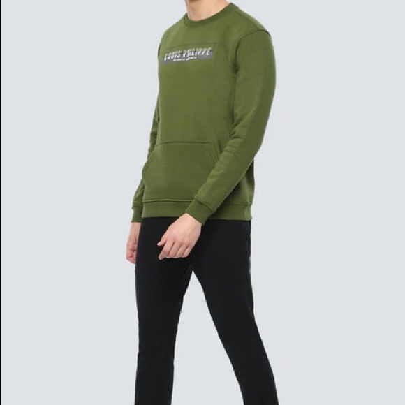 NWOT Louis Philippe Olive Sweatshirt - Picture 5 of 12